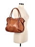 Heshe Solid Brown Leather Satchel One size - photo 2