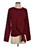 Aqua 100% Polyester Burgundy Long Sleeve Top Size S - photo 1