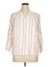 Splendid Stripes Pink 3/4 Sleeve Blouse Size XL - photo 1
