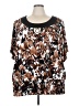 NYCC Brown Short Sleeve Blouse Size 30 - 32 - photo 1
