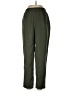 Unbranded 100% Polyester Solid Green Casual Pants Size L - photo 1