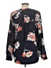 Joie 100% Silk Floral Black Long Sleeve Silk Top Size L - photo 2