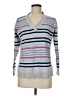 Gap Outlet Stripes Silver Pullover Sweater Size M - photo 1