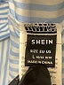 Shein 100% Polyester Stripes Blue Long Sleeve Blouse Size L - photo 7