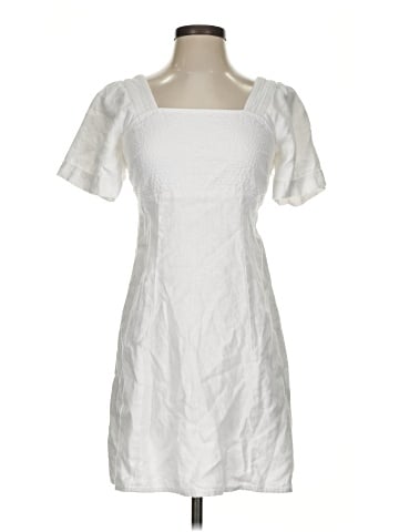 Madewell Square-Neck Mini Dress in 100% Linen (view 1)