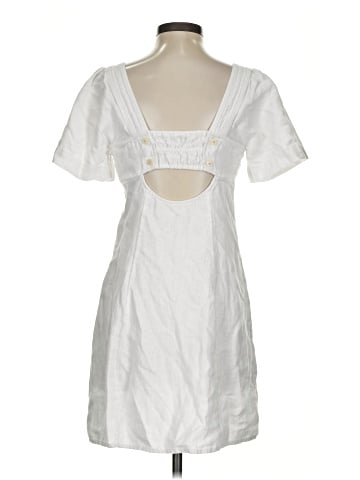 Madewell Square-Neck Mini Dress in 100% Linen (view 2)