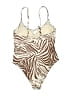 No Boundaries Animal Print Brown One Piece Swimsuit Size 8 - photo 2