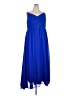 Torrid 100% Polyester Solid Blue Casual Dress Size 3X Plus (3) - photo 1
