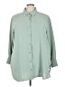 No Comment 100% Polyester Solid Green 3/4 Sleeve Blouse Size 3X - photo 1
