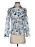 Talbots 100% Cotton Floral Blue Long Sleeve Blouse Size P (petite) - photo 1