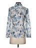Talbots 100% Cotton Floral Blue Long Sleeve Blouse Size P (petite) - photo 2