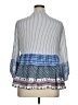 John Mark Stripes Floral Paisley Polka Dots Blue Long Sleeve Blouse Size XL - photo 2