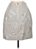 Sandro Metallic Silver Purple Casual Skirt Size Sm (1) - photo 2