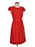 J.Crew 100% Polyester Solid Red Casual Dress Size 00 - photo 1