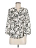 Katherine Barclay 100% Polyester Silver 3/4 Sleeve Blouse Size M - photo 1