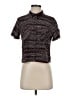 Volcom 100% Viscose Polka Dots Black Short Sleeve Blouse Size XS - photo 1