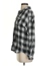Just Polly Plaid Gray Long Sleeve Blouse Size S - photo 5