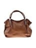 Heshe Solid Brown Leather Satchel One size - photo 1