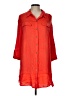 RolyPoly Orange 3/4 Sleeve Button-Down Shirt Size L - photo 1