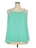 Lane Bryant 100% Polyester Green Sleeveless Blouse Size 20 - photo 2