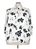 Chaps 100% Cotton Floral Ivory 3/4 Sleeve Button-Down Shirt Size 3X - photo 1