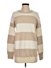 Happily Grey Stripes Tan Pullover Sweater Size S - photo 1