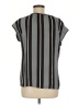 Worthington 100% Polyester Stripes Black Short Sleeve Blouse Size M (petite) - photo 2