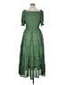 Max Studio 100% Polyester Paisley Green Casual Dress Size XL - photo 2