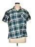 L.L.Bean Plaid Teal Short Sleeve Button-Down Shirt Size XL - photo 1