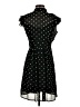 Sandra Darren 100% Polyester Polka Dots Black Casual Dress Size 4 (petite) - photo 2