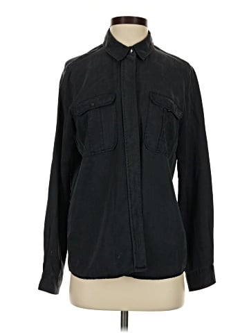 Zara Basic Long Sleeve Button-Down Shirt (view 1)