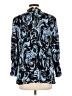Black Label by Chico's 100% Polyester Blue 3/4 Sleeve Blouse Size L - photo 2