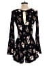 Hollister 100% Viscose Floral Black Romper Size XS - photo 2