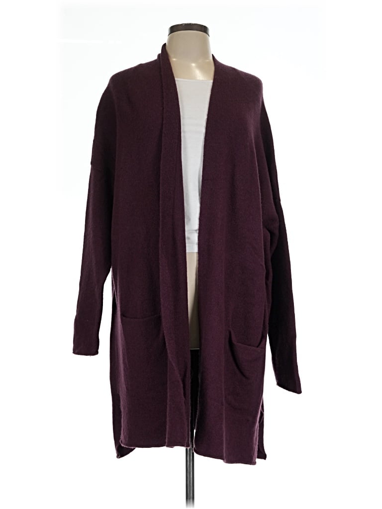 Pre-owned Caslon Cardigan Sweater In Burgundy
