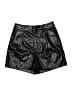 Avec Les Filles 100% Polyurethane Metallic Black Shorts Size S - photo 1