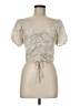 By Together 100% Polyester Gold Short Sleeve Top Size M - photo 1