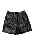 Avec Les Filles 100% Polyurethane Metallic Black Shorts Size S - photo 2