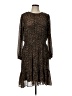 J.Crew 100% Polyester Animal Print Brown Casual Dress Size L - photo 1