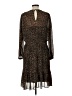 J.Crew 100% Polyester Animal Print Brown Casual Dress Size L - photo 2
