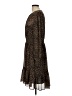J.Crew 100% Polyester Animal Print Brown Casual Dress Size L - photo 5