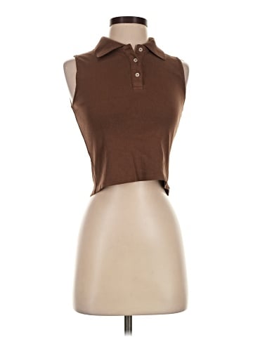 Brandy Melville Sleeveless Button-Down Shirt (view 1)