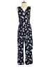 Kaileigh Floral Blue Jumpsuit Size M - photo 1