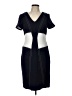 Ann Taylor Color Block Blue Casual Dress Size 10 - photo 1
