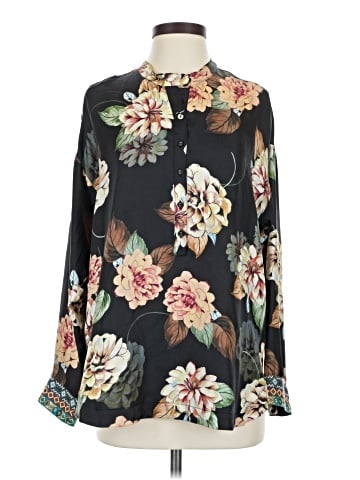 Johnny Was Long Sleeve Silk Top (view 1)