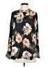 Johnny Was 100% Silk Floral Black Long Sleeve Silk Top Size XS - photo 1