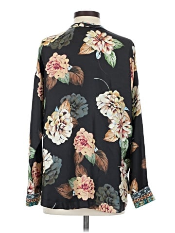 Johnny Was Long Sleeve Silk Top (view 2)