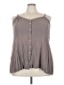 Torrid 100% Cotton Gray Sleeveless Blouse Size 5X Plus (5) - photo 1