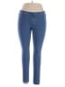 Hue Solid Blue Jeggings Size XL - photo 1