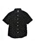 Faded Glory Stars Black Short Sleeve Button-Down Shirt Size 14 - 16 - photo 1