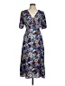 BCBGeneration Print Blue Casual Dress Size 8 - photo 1